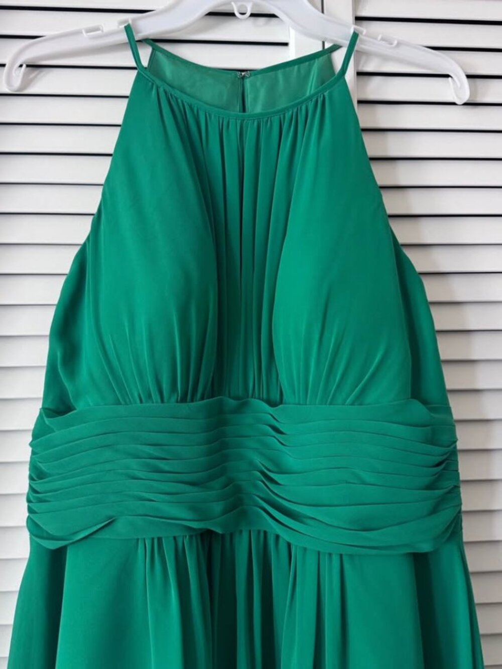 Azazie Bonnie emerald bridesmaid dress - Picture 7 of 9